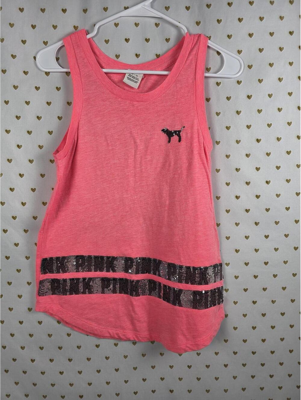 Victorias Secret PINK Neon BLING Tank Top Sequined XS